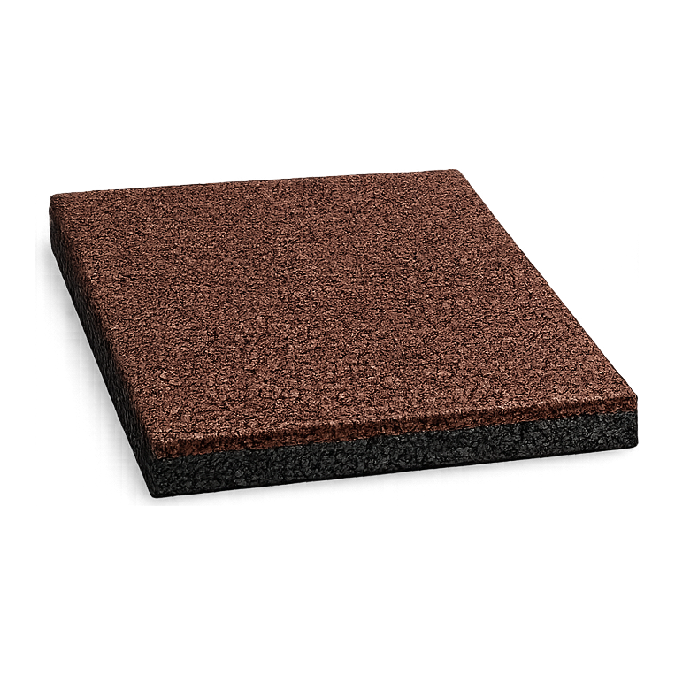 แผ่นพื้นยาง EPDM + SBR Premium สีน้ำตาล หนา 20 มม. ทน UV